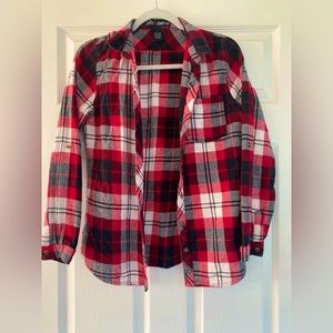 Plaid Flannel Button Up Shirt